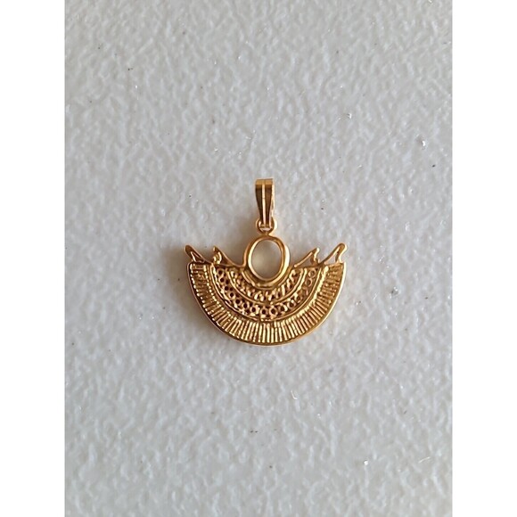 24k GP Pre-Columbian Sinu Filigree  Pendant Necklace| Across The Puddle - Picture 1 of 6